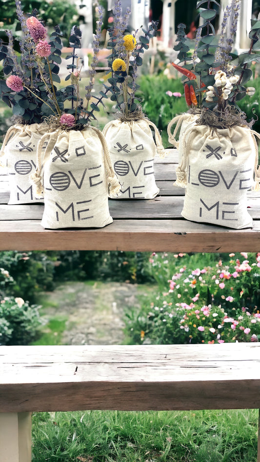 Sack of Flowers, Love Me, Organic, Dried Flower Bouquet