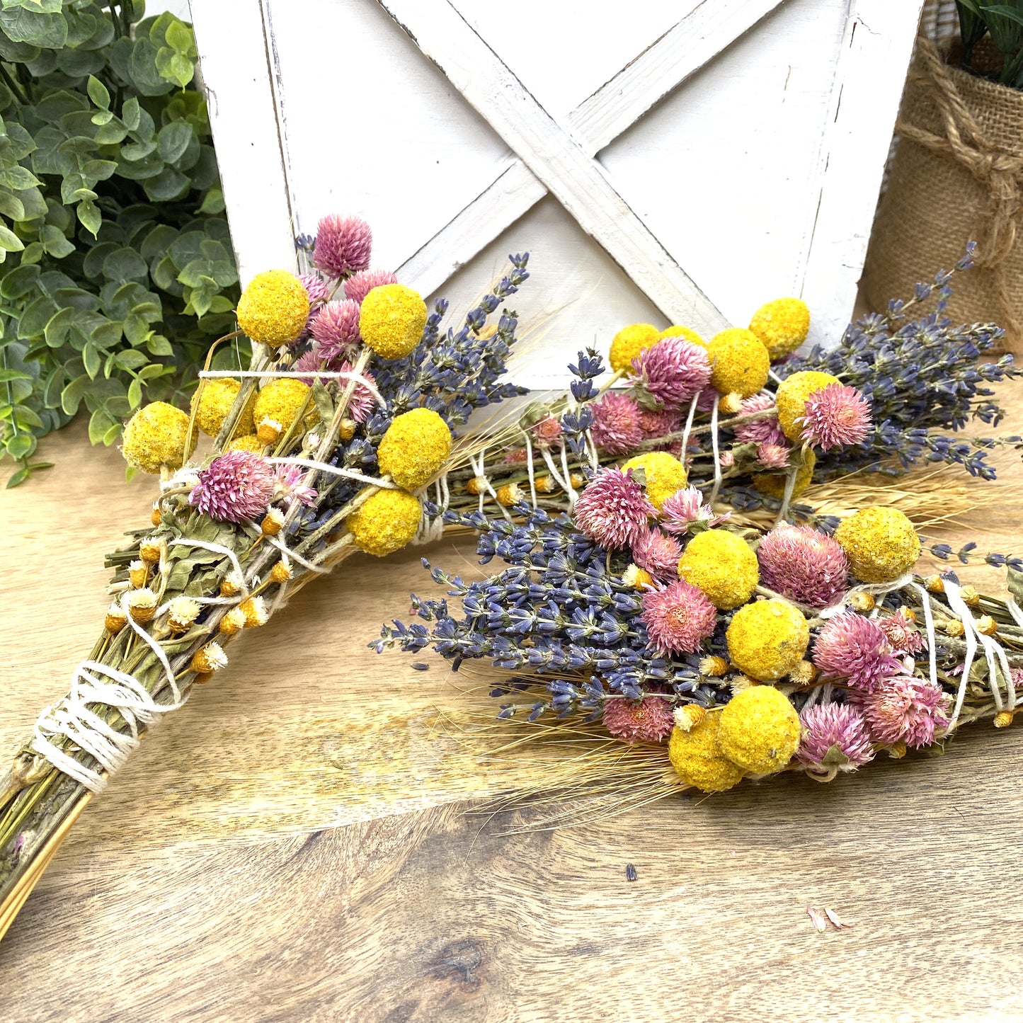 Lavender & Wheat, Floral Wand, Smudge Stick, 6 “ Sunsum®