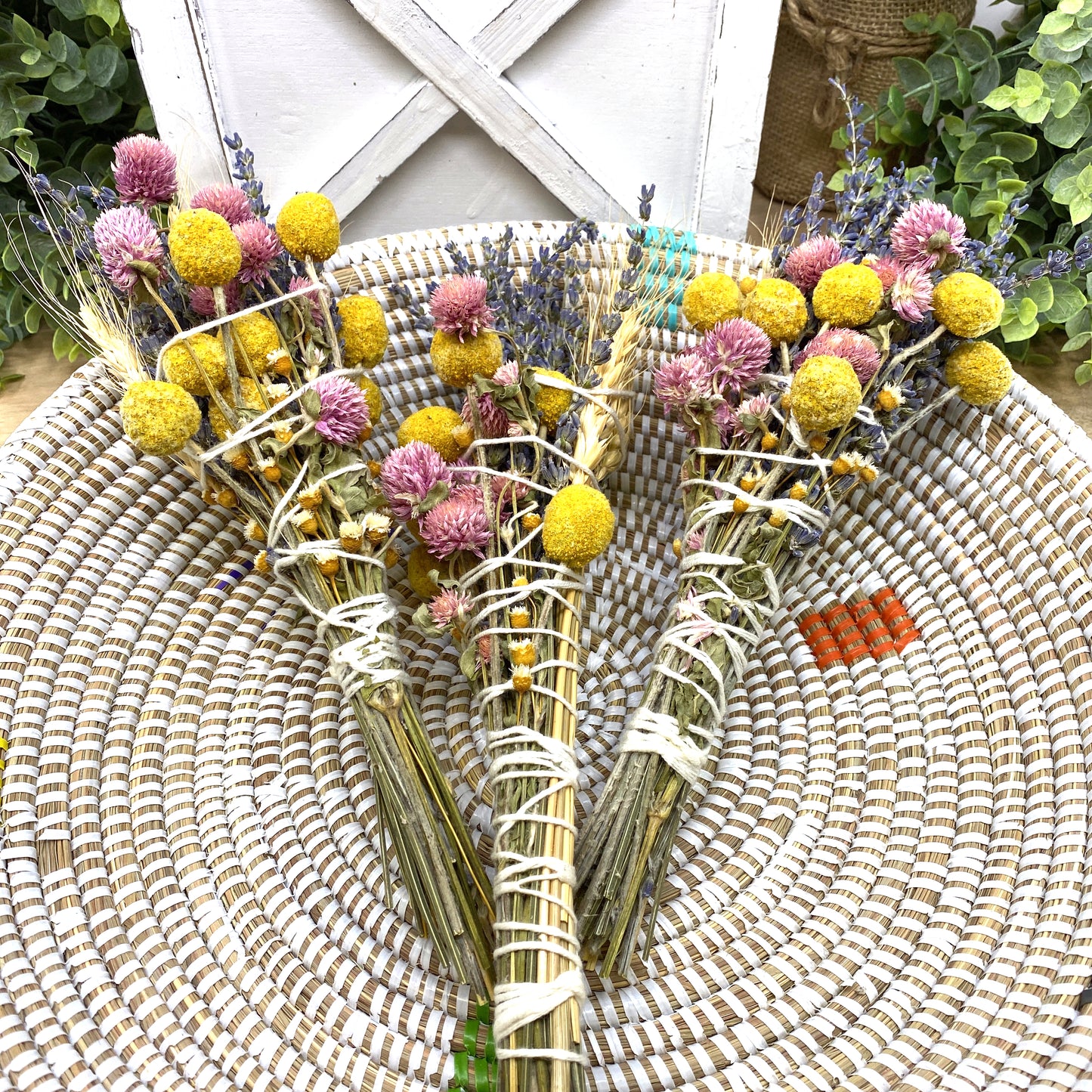 Lavender & Wheat, Floral Wand, Smudge Stick, 6 “ Sunsum®