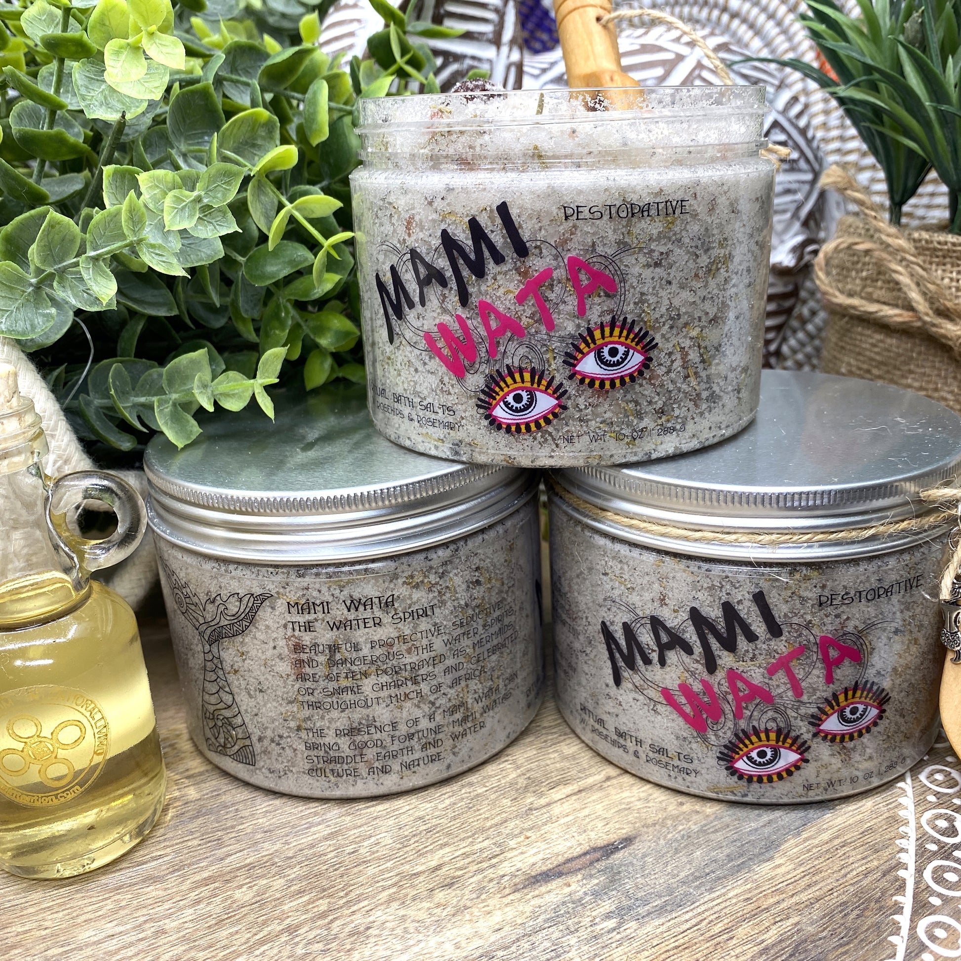 Mami Wata, Ritual Bath Salts with Rosehips & Rosemary, 10 oz Sunsum®
