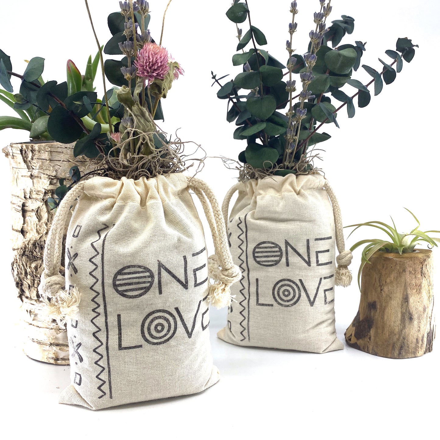 Sack of Flowers, One Love, Organic, Dried Flower Bouquet Sunsum®