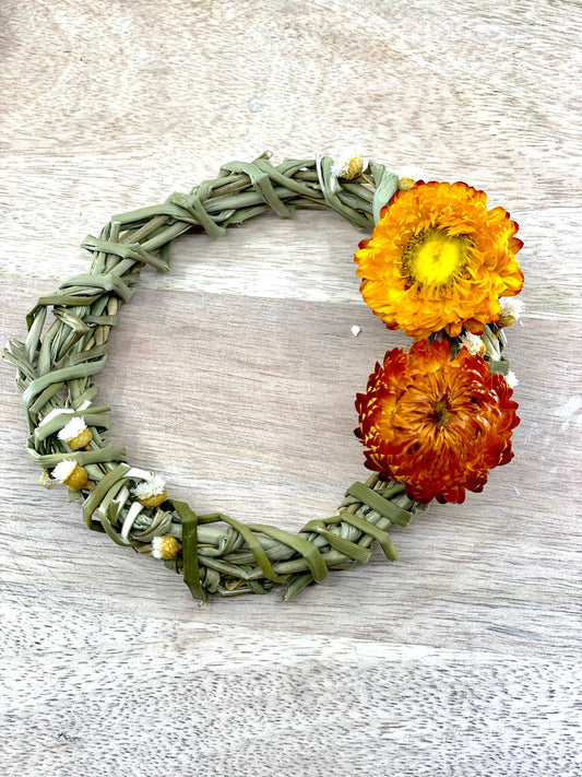 Summer Harvest, Sweetgrass Wreath Ornaments, 4” Sunsum®
