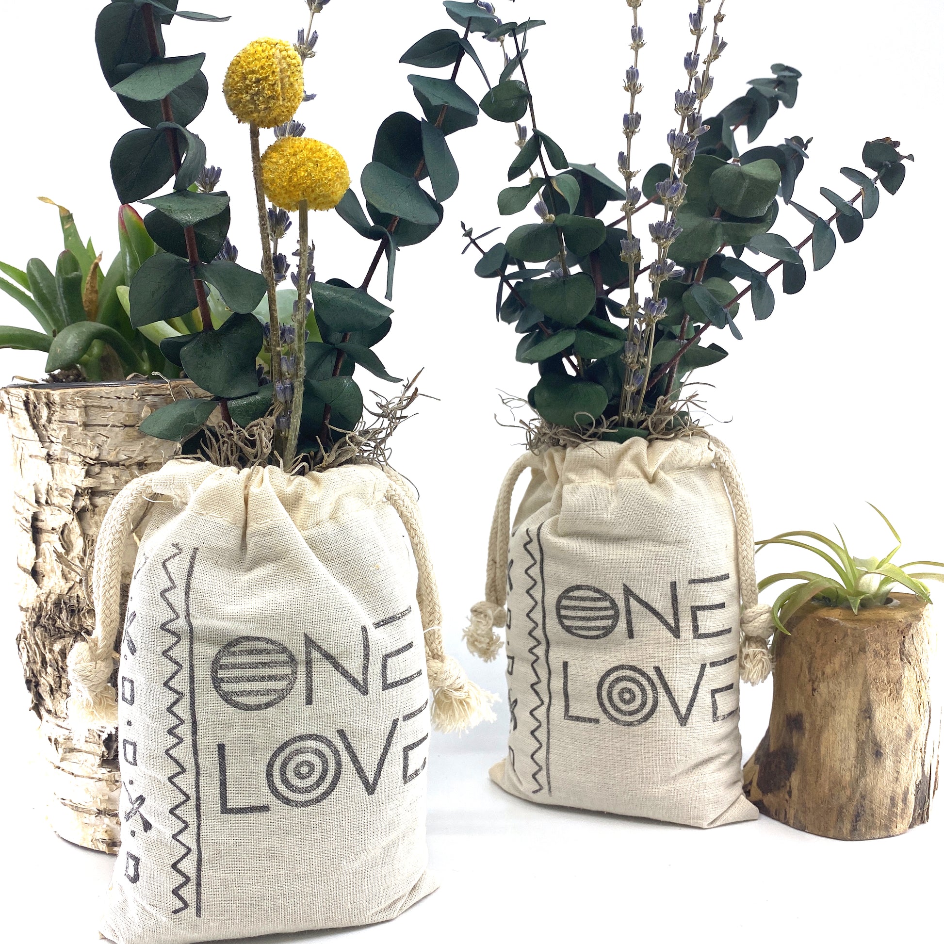 Sack of Flowers, One Love, Organic, Dried Flower Bouquet Sunsum®