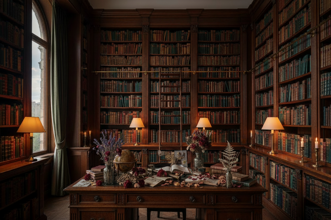 Dark Academia Reader Library Decor