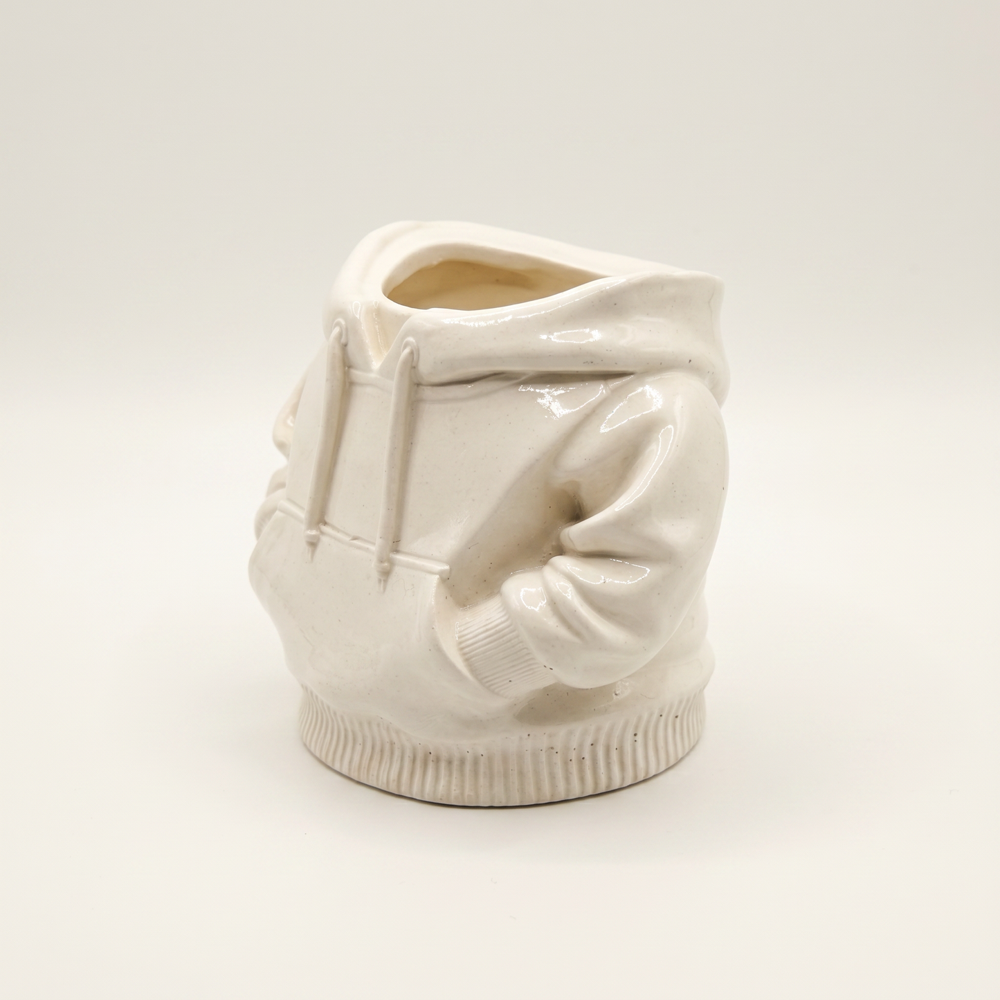 Hoodie Sweatshirt Planter, Gypsum White 4”