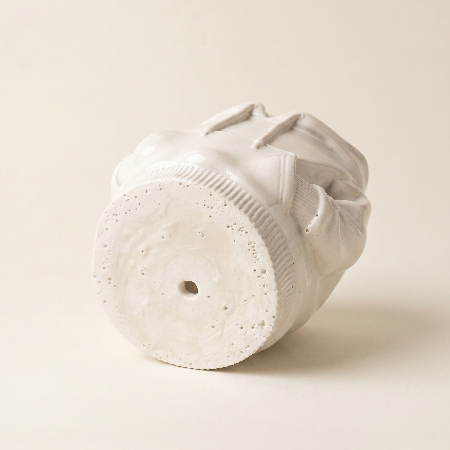 Hoodie Sweatshirt Planter, Gypsum White 4”