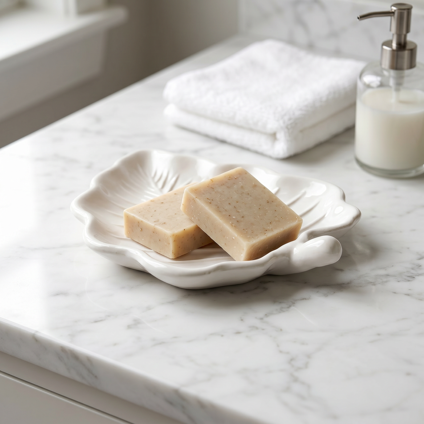 Monstera Leaf Tray, Gypsum White