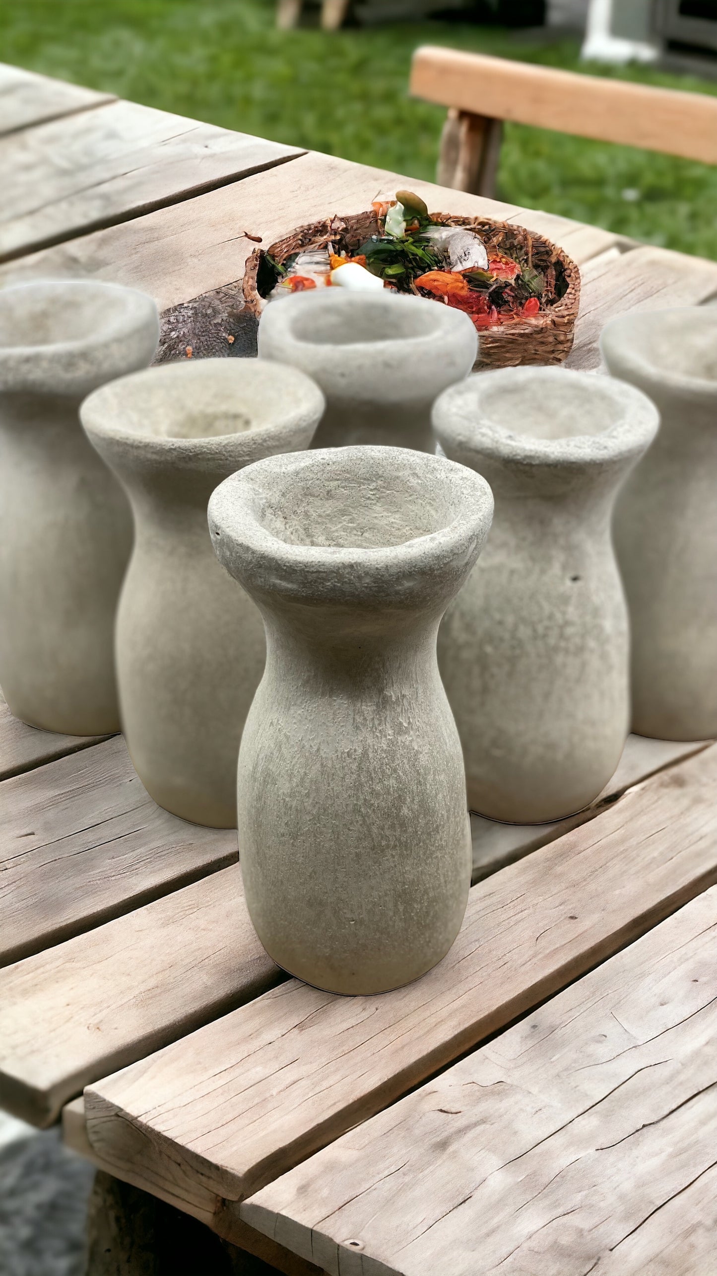 Cement Vase, Silhouette, Lightweight Concrete, Aircrete