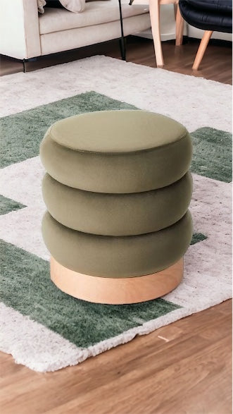 Threshold, Clarkdale Channel Tufted Ottoman with Wood Base