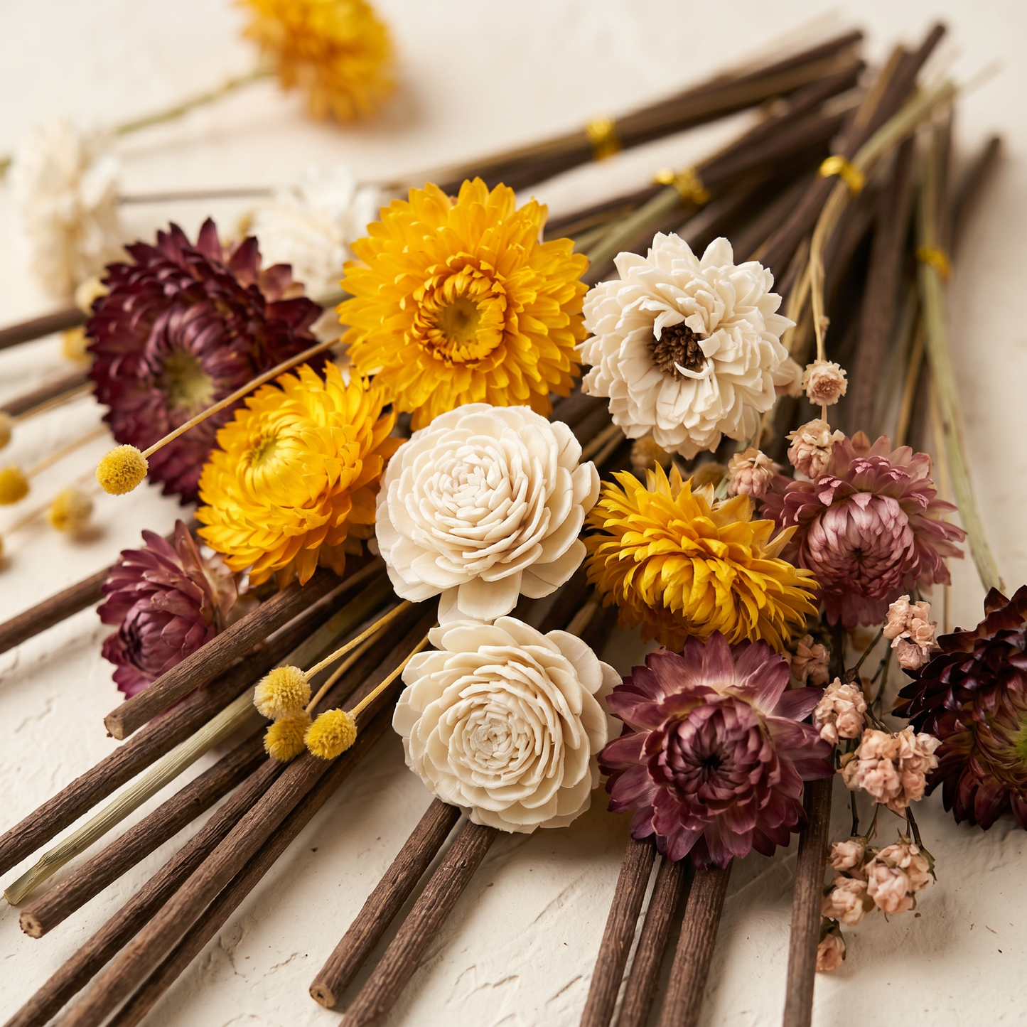 Country Garden Reed Diffuser Sticks | Chrysanthemum Arrangement | Sunsum®