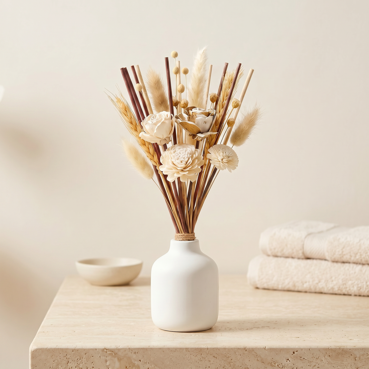 Great Plains Reed Diffuser Sticks | Chamomile Botanical Detail | Sunsum®