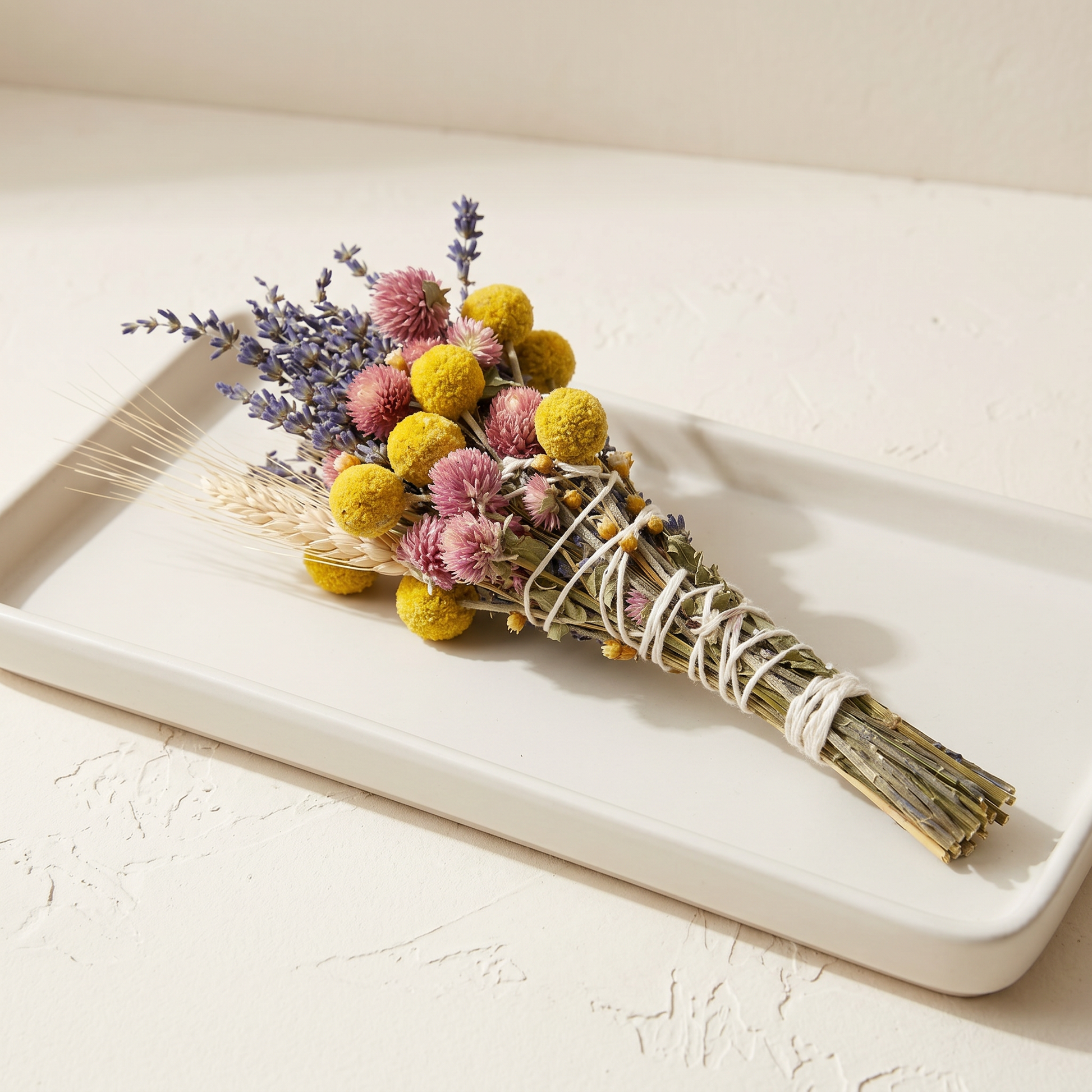 Lavender & Wheat Floral Wand Smudge Stick 6" | Studio Hero | Sunsum®