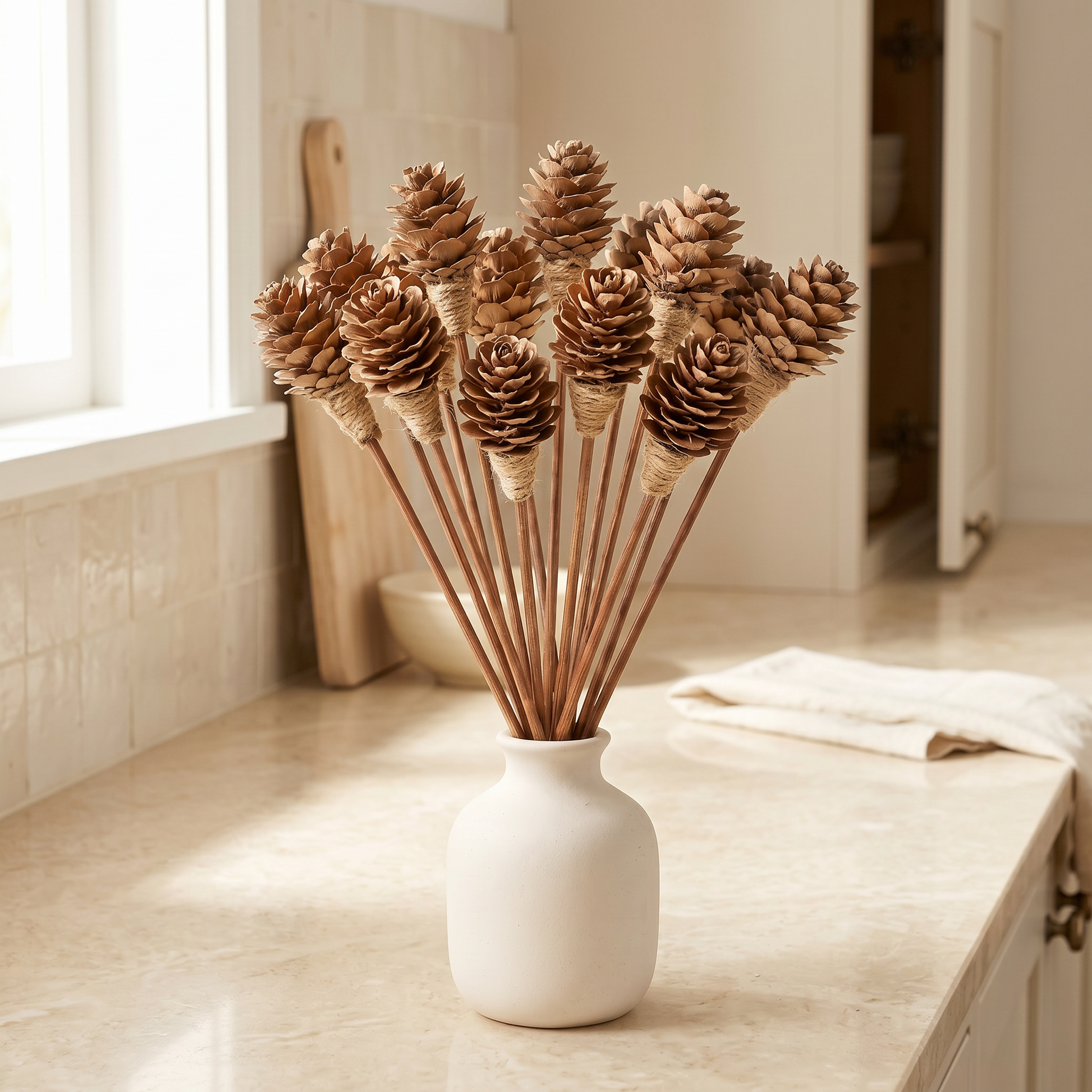 Mini Pine Cone Reed Diffuser Sticks 9" 16pk | Home Fragrance Diffuser Display | Sunsum®