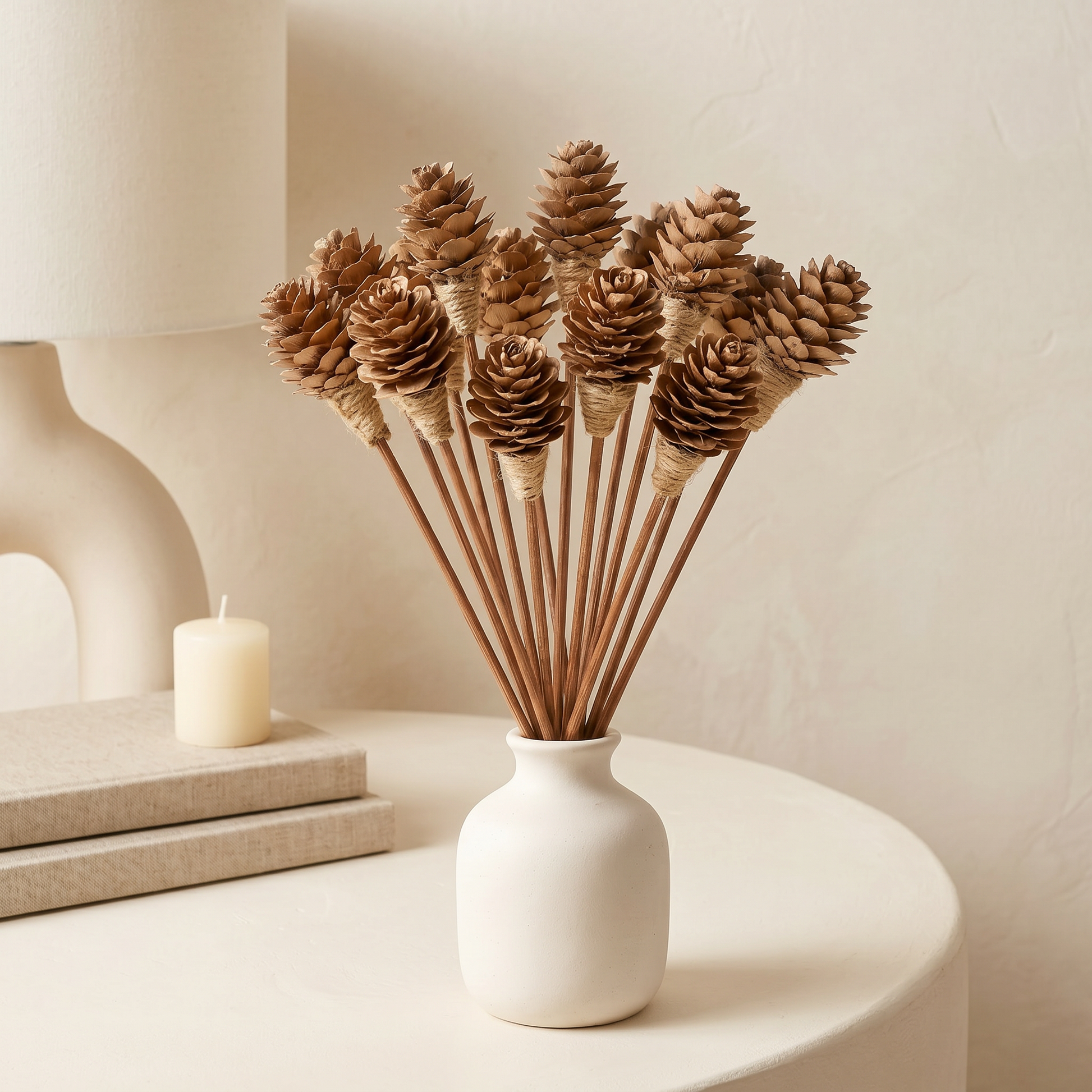 Mini Pine Cone Reed Diffuser Sticks 9" 16pk | Rattan Reed Bundle | Sunsum®
