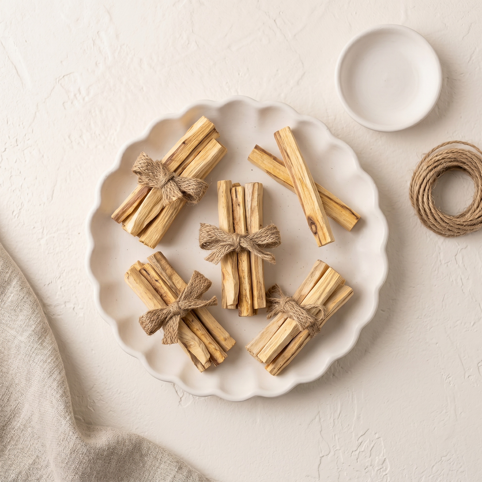 Palo Santo Natural Incense Sticks 5pc | Flat Lay Gypsum Collection | Sunsum®