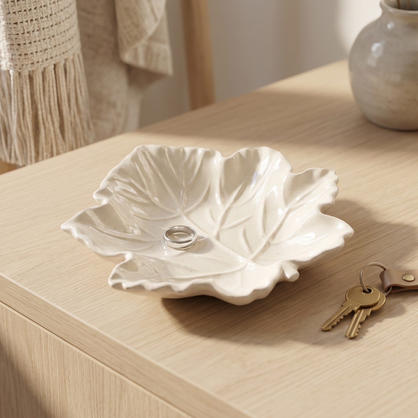 Maple Leaf Tray | Decorative Trays | SUNSUM-X430 | entryway catchall with keys | Sunsum®
