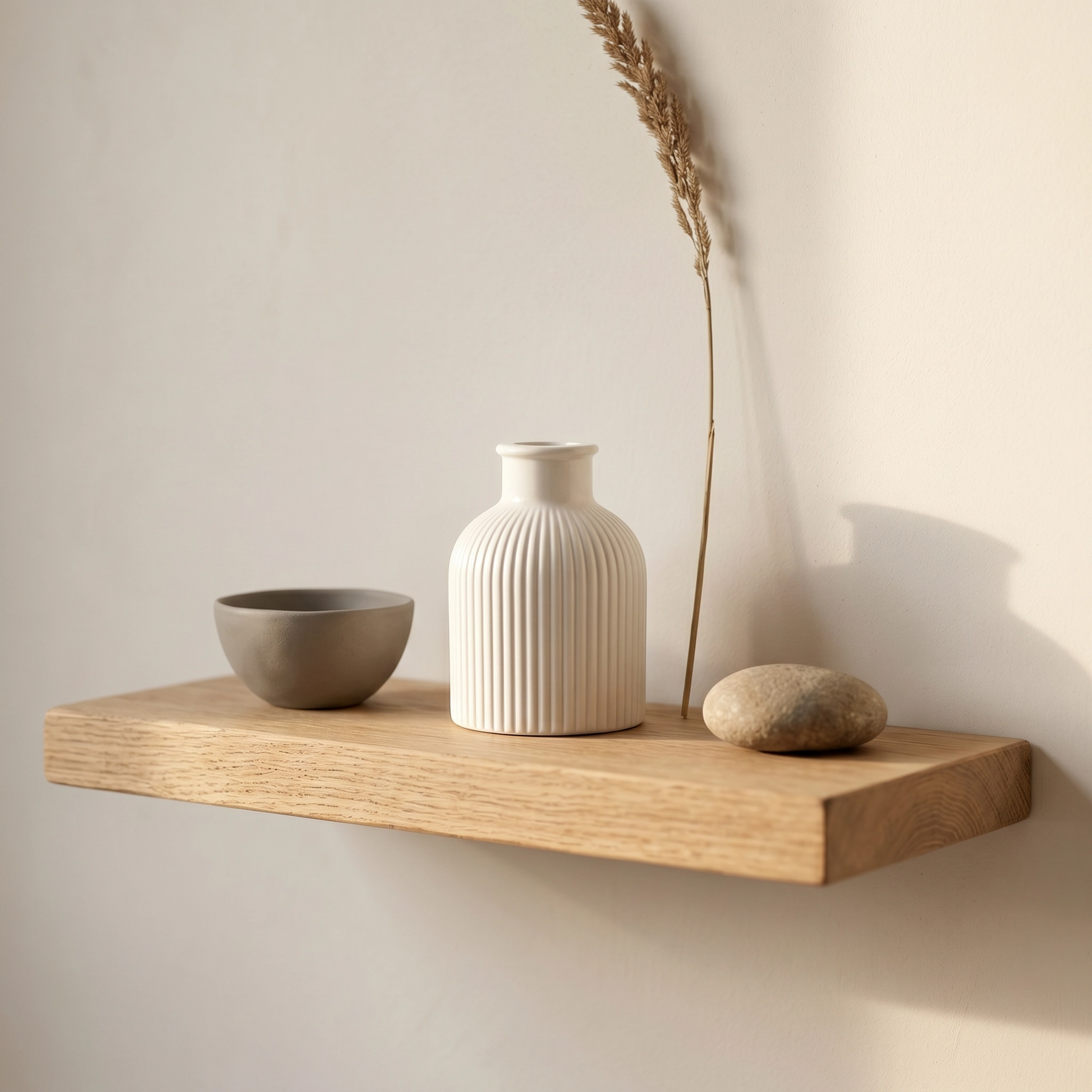Ribbed Bottle Vase | Shelf Styling, Natural Light | Sunsum®