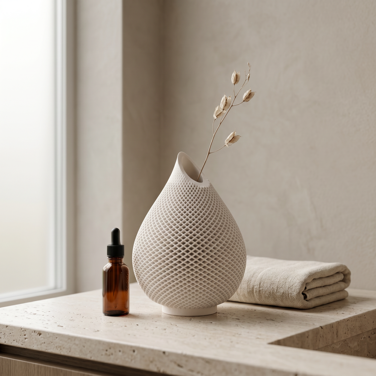 Teardrop Honeycomb Vase | Japandi Bathroom Styling | Sunsum®
