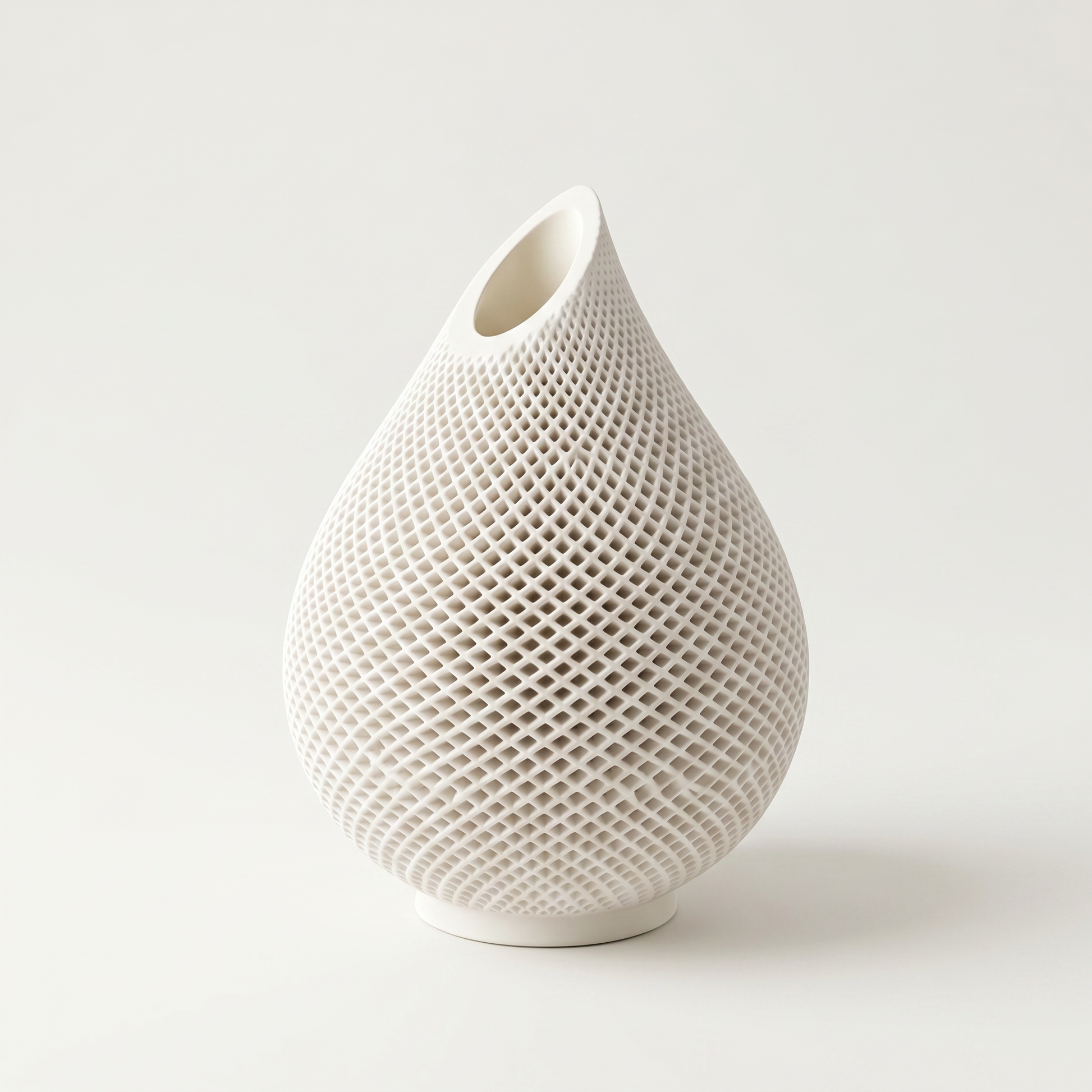 Teardrop Honeycomb Vase | Studio Three-Quarter Angle | Sunsum®