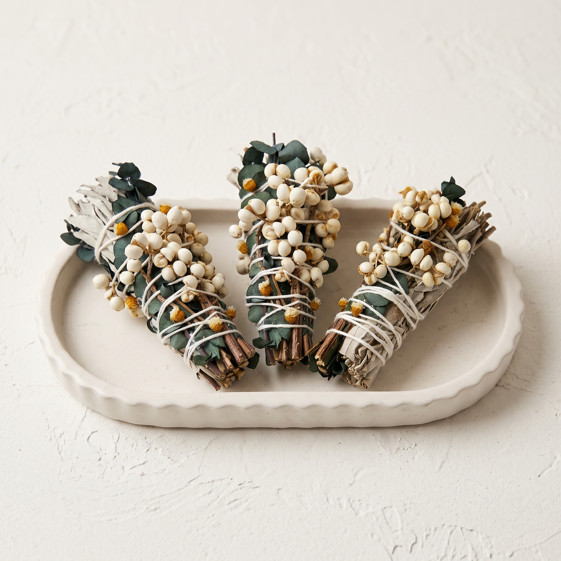 White Sage & Copal Smudge Stick | Eucalyptus & Tallow Berries | Three Sticks Studio | Sunsum®