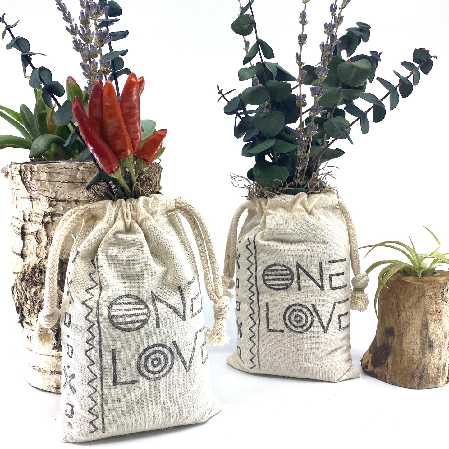 Sack of Flowers, One Love, Organic, Dried Flower Bouquet Sunsum®