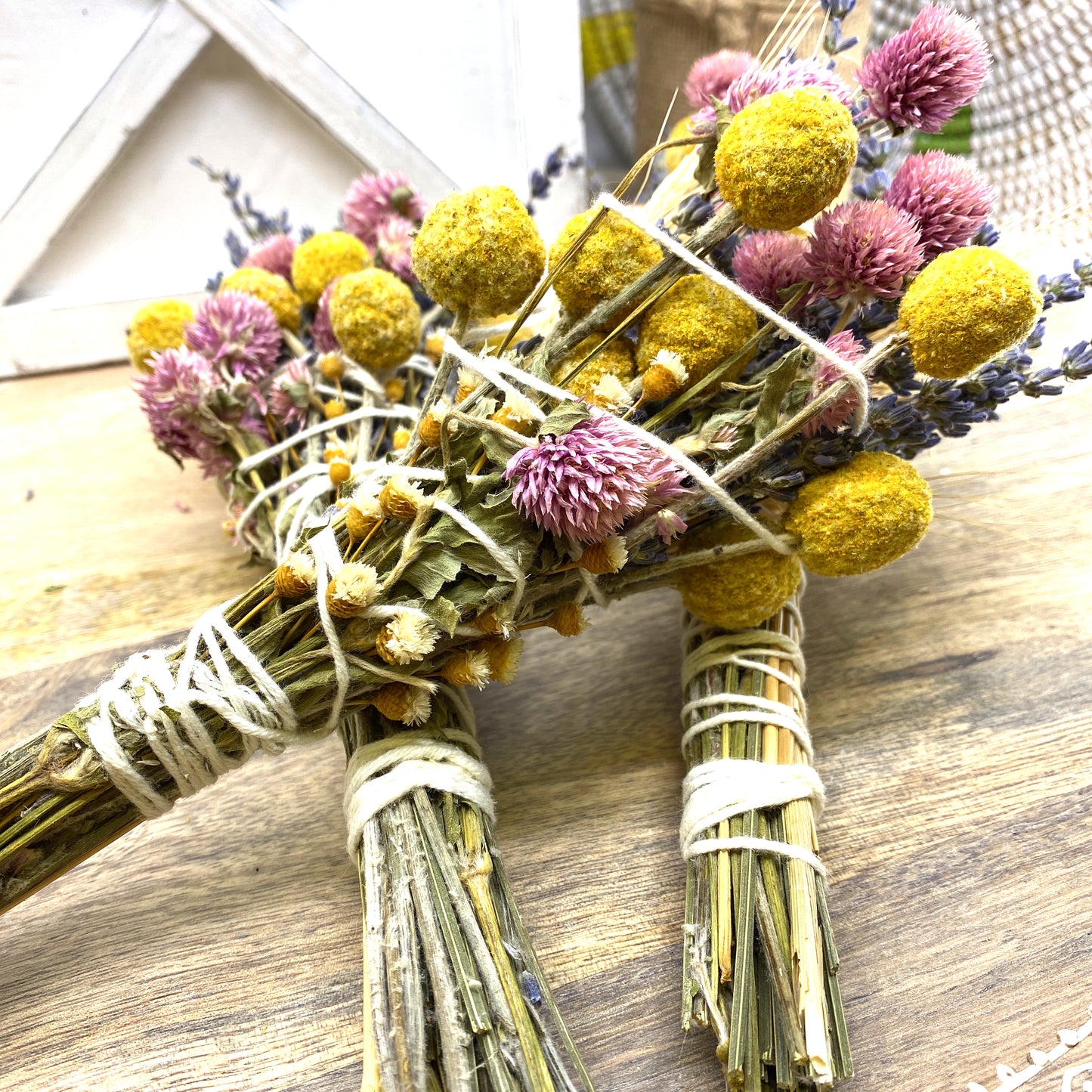 Lavender & Wheat, Floral Wand, Smudge Stick, 6 “ Sunsum®
